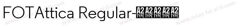 FOTAttica Regular字体转换